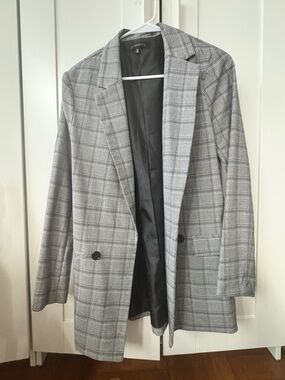 Dynamite Gray Plaid Blazer
